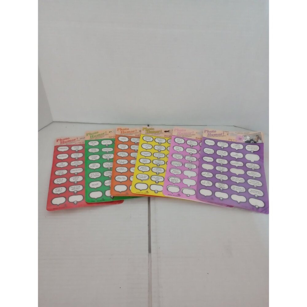 Photo Humor Caption Stickers Set Of 6 Packs Greeting Sports Wedding Baby Pets Th